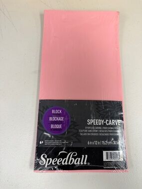 Speedball Speedy-Carve Pink Carving Block for block printing water soluble new